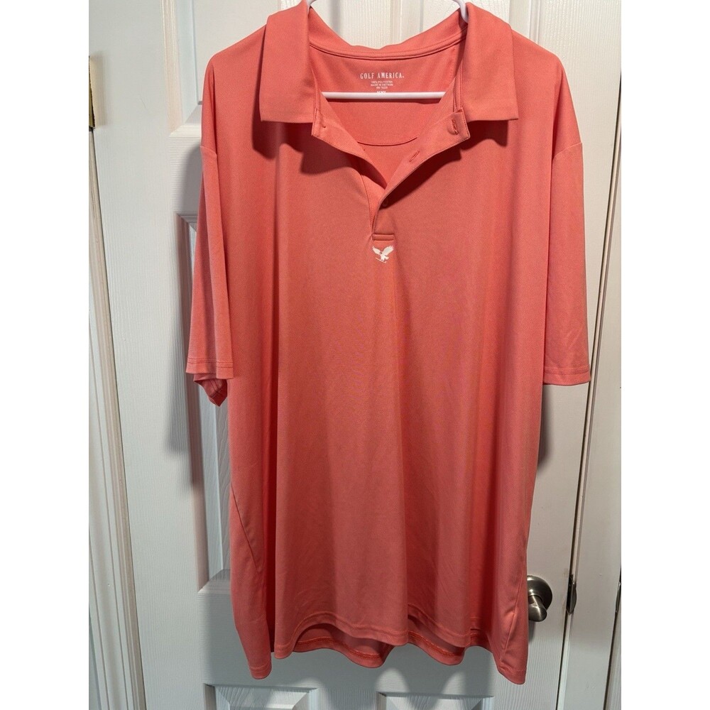 Mens Golf America Golf Polo Coral Size XXL